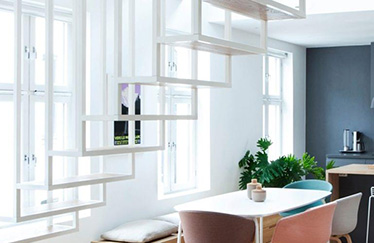 Timberly White Coated Staircase Floating